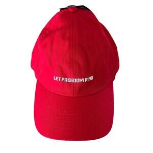 Under Armour Heat Gear Let Freedom Ring Red Baseball Cap NWT